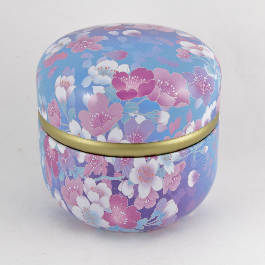 Light Blue Powder Puff Container