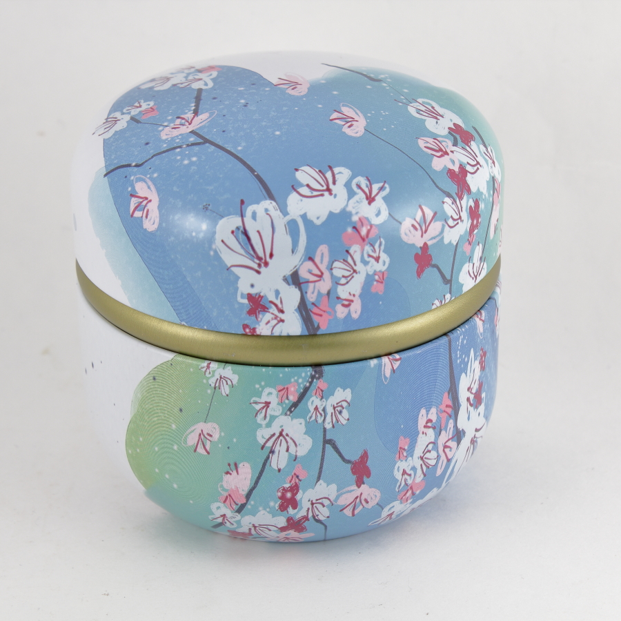 Cherry Blossom Powder Puff Container