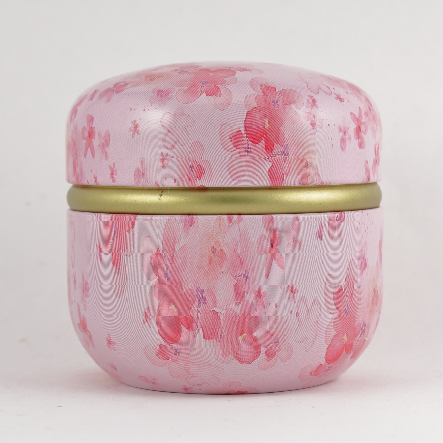 Cherry Blossom Powder Puff Container