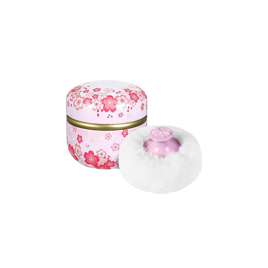 Cherry Blossom Powder Puff Container