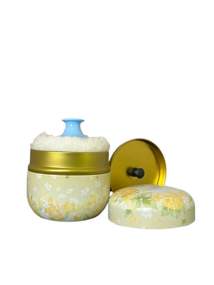 Yellow Powder Puff Container