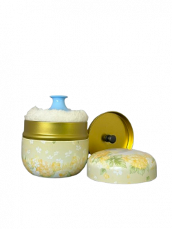 Yellow Powder Puff Container